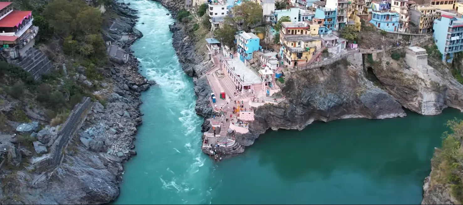 dev prayag sangam confluence of alaknanda and bhagirathi