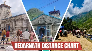 kedarnath distance chart