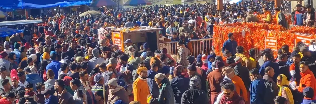 kedarnath temple crowd rush