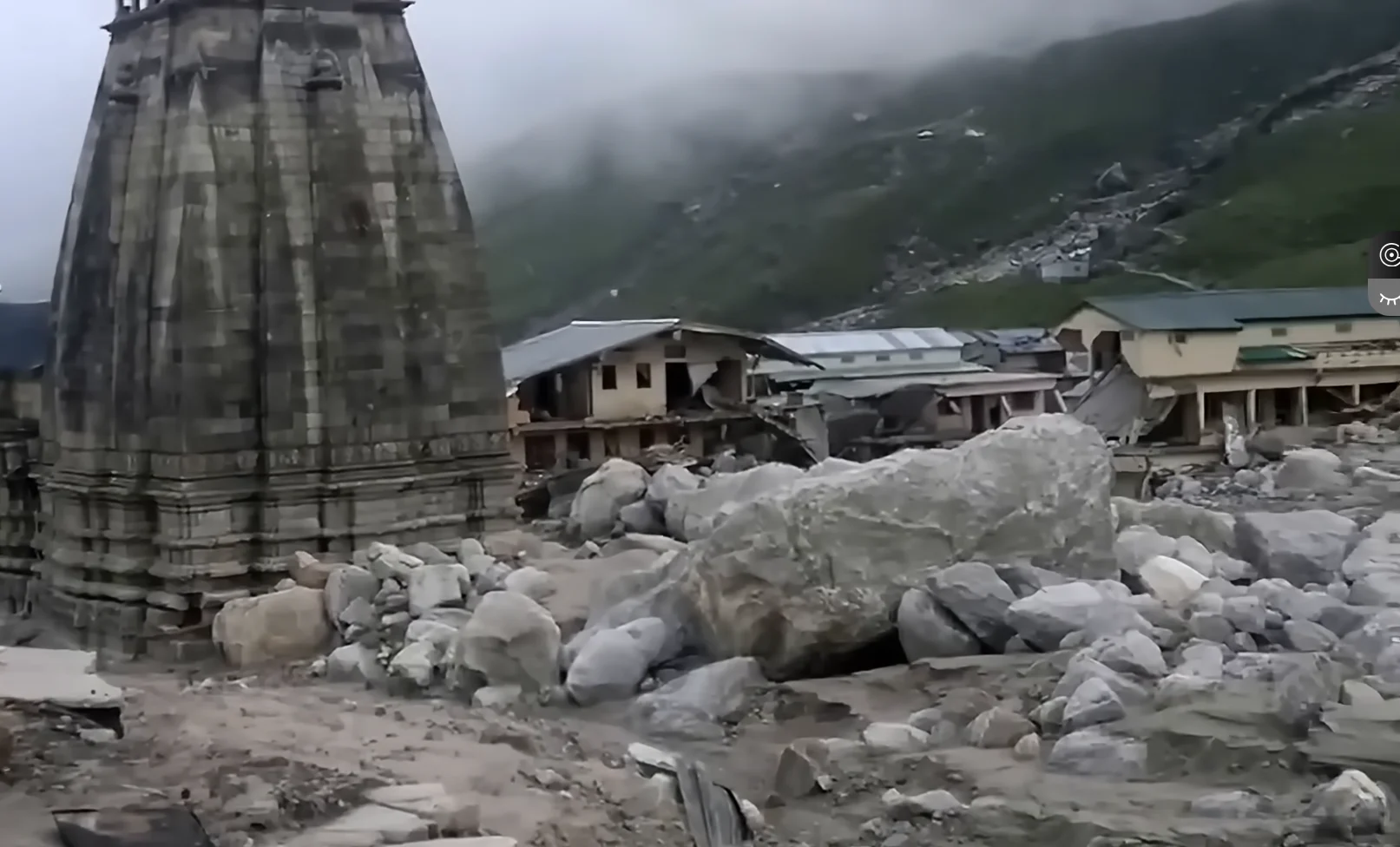bhim shila rock that saved kedarnath temple during the kedarnath flood 2013
