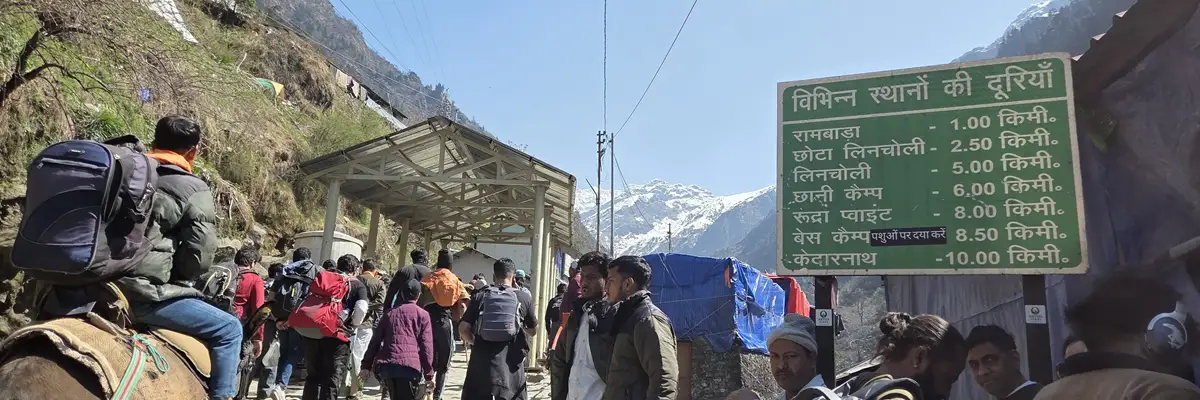 kedarnath trek route from gaurikund to the kedarnath temple