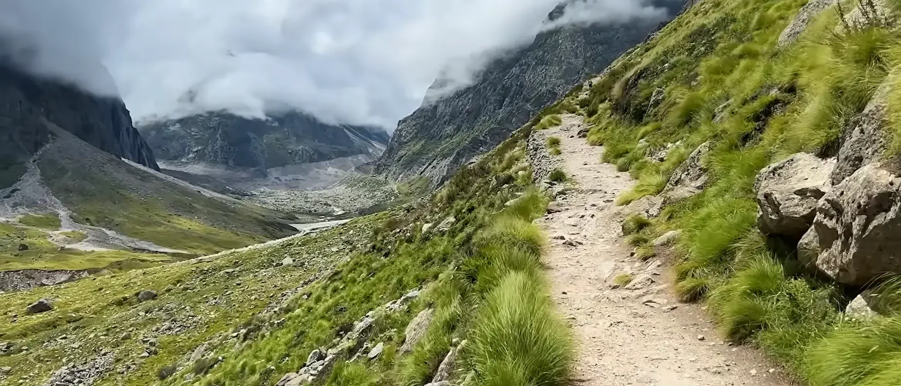 vasudhara falls trek route from mana passing through swargrohini path